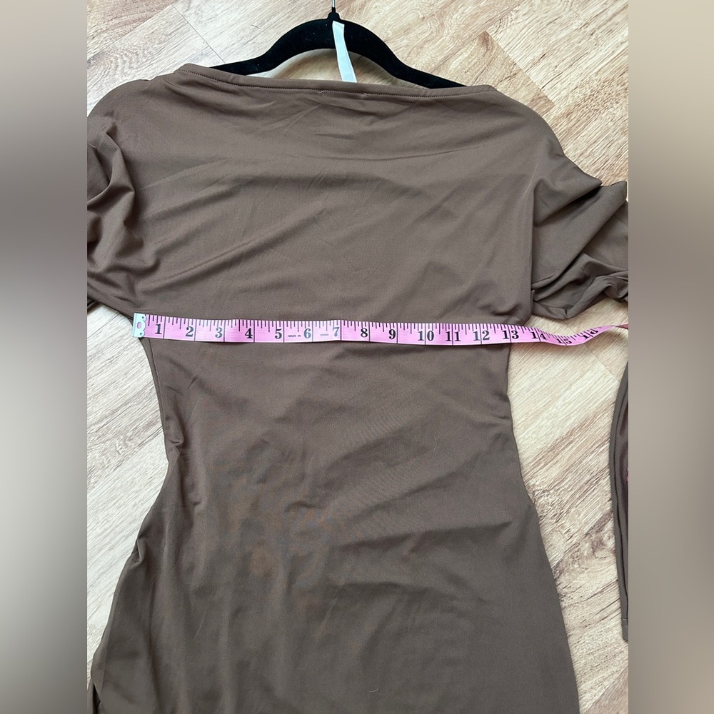 SNDYS Olividae Mini Dress in Mocha Small NWT - Picture 8 of 11